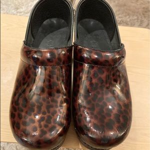 Dansko Shoes Red Leopard. Excellent condition